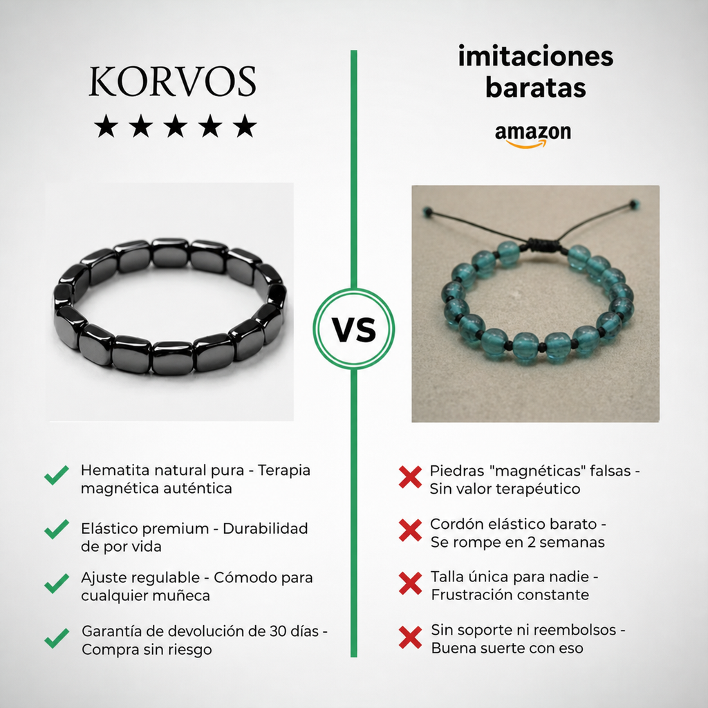 KORVOS BRACELETE HEMATITA